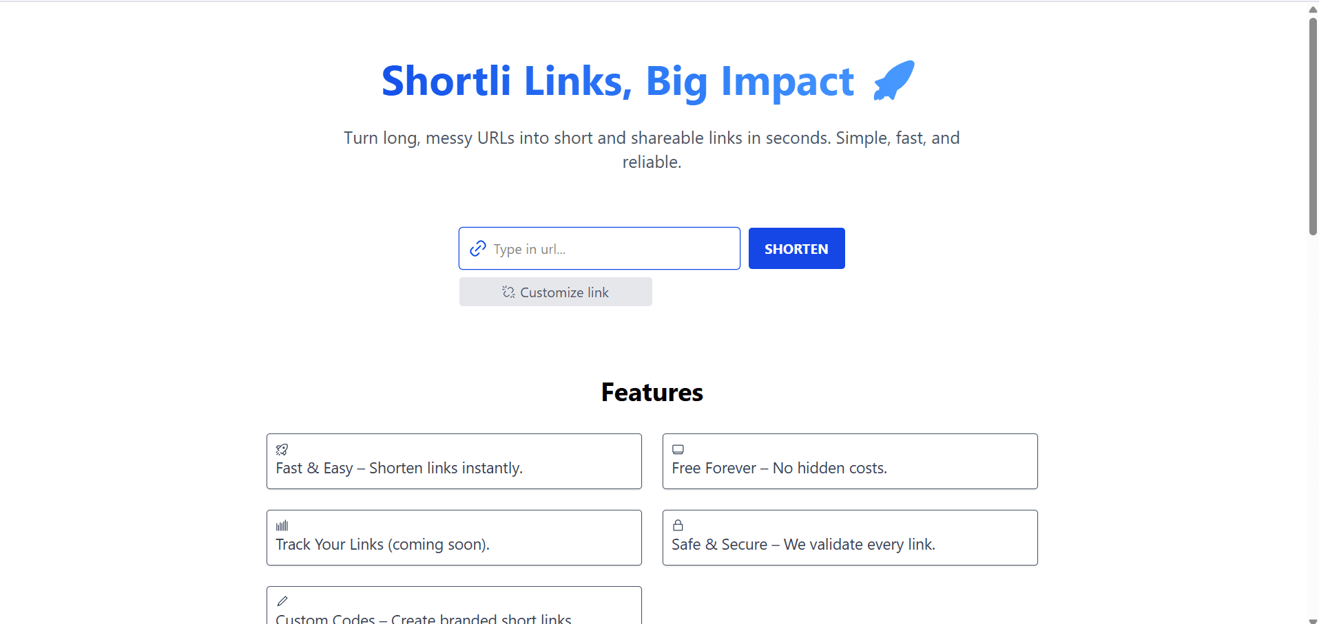 Cover for project: Shortli - URL Shortener